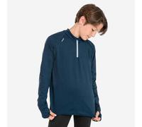 Camiseta running manga larga cálida 1/2 cremallera niños Kiprun warm azul marino 113-122cm 5-6A