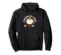 Camiseta Running on Coffee and Chaos Funny Mom Life Sudadera con Capucha