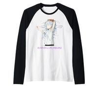 Camiseta Running On Dreams - Lindo Anime Suave Sleepy Girl Kawaii Camiseta Manga Raglan