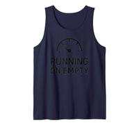 Camiseta Running On Empty, Divertida Camiseta Burnout Humor Camiseta sin Mangas