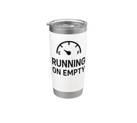 Camiseta Running On Empty, divertida camiseta Burnout Humor Vaso térmico de acero inoxidable de doble pared