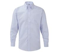 Camiseta Russell Collection, de manga larga, de fácil cuidado para mujer Azul Azul Oxford 52