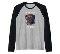 Camiseta sarcástica Divertida con Texto en inglés My Dog Thinks I'm Cool para los Amantes de los Perros Camiseta Manga Raglan