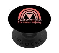 Camiseta Save Our Children: Acabemos con la Trata de Personas PopSockets PopGrip Adhesivo