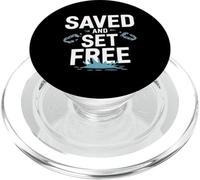 Camiseta Saved and Set Free - Bautismo de Libertad Inspirador PopSockets PopGrip para MagSafe