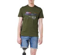 Camiseta SAYL Napapijri Guard para hombre, profundidades verdes, L