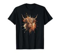 Camiseta Scottish Highland Cow Splash Cattle para Mujeres, Hombres y niños Camiseta