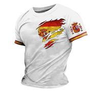 Camiseta Seleccion Española Futbol 2026, Camiseta Hombre Verano,Camiseta De Manga Corta Estilo Torero para Uso Diario Top Ligero De Cuello Redondo para Un Look Casual CláSico