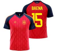 Camiseta Seleccion Española Mundial 2026-2028 Replica Oficial | BAENA #15 | Diseño actualizado | Tejido Transpirable | Mangas en Contraste | Escudo Bordado | Corte Unisex