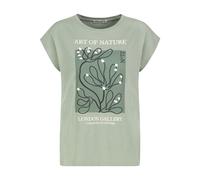 Camiseta señora c/ Estampado floral & Mensaje Deja crecer la felicidad