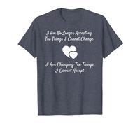 Camiseta Serenity Prayer Change What You Can't Accept Camiseta, Hombre, Azul Jaspeado, XXL