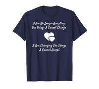 Camiseta Serenity Prayer Change What You Can't Accept Camiseta, Hombre, Azul Marino, XL