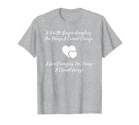 Camiseta Serenity Prayer Change What You Can't Accept Camiseta, Hombre, Gris Jaspeado, 6XL