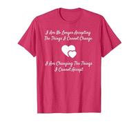 Camiseta Serenity Prayer Change What You Can't Accept Camiseta, Hombre, Rojo Jaspeado, XXL