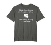 Camiseta Serenity Prayer Change What You Can't Accept Camiseta, Hombre Tallas Grandes, Asfalto, 4X Alto