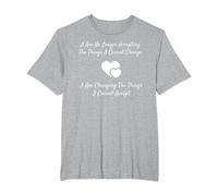 Camiseta Serenity Prayer Change What You Can't Accept Camiseta, Hombre Tallas Grandes, Gris Jaspeado, 5X Alto