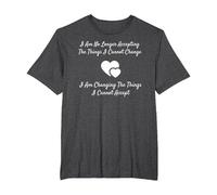 Camiseta Serenity Prayer Change What You Can't Accept Camiseta, Hombre Tallas Grandes, Jaspeado Oscuro, 6X Alto