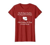 Camiseta Serenity Prayer Change What You Can't Accept Camiseta, Mujer, Arándano, 3XL