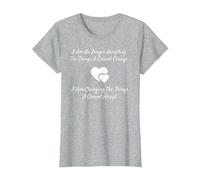 Camiseta Serenity Prayer Change What You Can't Accept Camiseta, Mujer, Gris Jaspeado, S