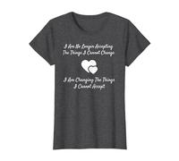 Camiseta Serenity Prayer Change What You Can't Accept Camiseta, Mujer, Jaspeado Oscuro, S