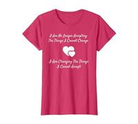 Camiseta Serenity Prayer Change What You Can't Accept Camiseta, Mujer, Rojo Jaspeado, S