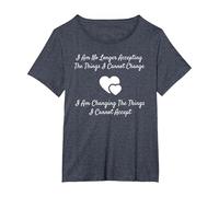 Camiseta Serenity Prayer Change What You Can't Accept Camiseta, Mujer Tallas Grandes, Azul Jaspeado, 3XL Grande