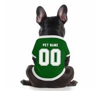 Camiseta Simple para Perros pequeños, medianos y Grandes Camiseta de fútbol para Perros Personalizada con Nombre, número, Logotipo, Camisetas Deportivas Personalizadas para Mascotas A13