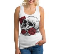 Camiseta sin mangas, chaleco deportivo para mujer, diseño de guitarra colorida, ver fotos, L