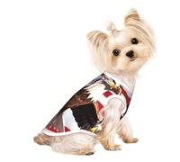 Camiseta sin mangas con estampado de águila calva con bandera americana para perros y gatos, equipo de moda, fiesta, caminar, vacaciones
