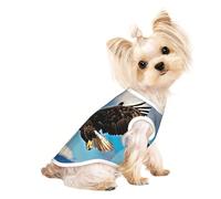 Camiseta sin mangas con estampado de águila voladora para mascotas, para interiores y exteriores, uso diario, fiesta