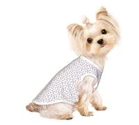 Camiseta sin mangas con estampado de botella de perfume rosa y caniche para mascotas, chaleco ligero y suave, ropa para interiores y exteriores