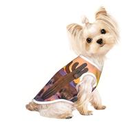 Camiseta sin mangas con estampado de cactus y atardeceres del desierto, para perros, gatos, ropa de moda, fiesta, caminar, vacaciones
