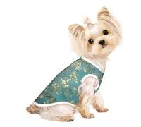 Camiseta sin mangas con estampado de flor de almendro para mascotas, ligera, suave, para interiores y exteriores