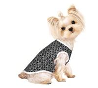 Camiseta sin mangas con estampado de girasoles en blanco y negro para perros y gatos, chaleco suave y elástico para uso en interiores y exteriores