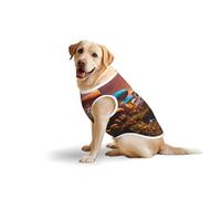 Camiseta sin mangas con estampado de hongos mágicos para mascotas, transpirable, ligera, sin mangas