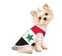Camiseta sin mangas con estampado de la bandera de la República Árabe Siria para perros y gatos, ropa elástica, suave, a la moda, chaleco