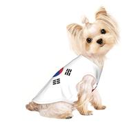Camiseta sin mangas con estampado de la bandera de la República de Corea para mascotas a la moda para interiores y exteriores, uso diario, fiesta