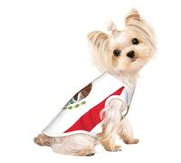 Camiseta sin mangas con estampado de la bandera de México para mascotas, a la moda, para interiores y exteriores, uso diario, fiesta