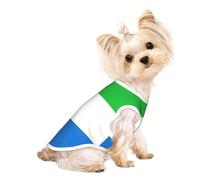 Camiseta sin mangas con estampado de la bandera de Sierra Leona, chaleco para perros y gatos, ropa de moda para mascotas para uso en interiores y exteriores