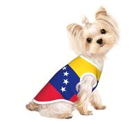 Camiseta sin mangas con estampado de la bandera de Venezuela para perros y gatos, ropa elástica, suave, a la moda, chaleco
