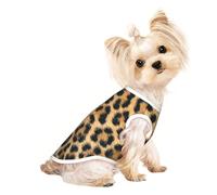 Camiseta sin mangas con estampado de leopardo rugoso, chaleco para perros y gatos, ropa de moda para mascotas para uso en interiores y exteriores