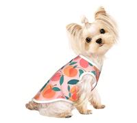 Camiseta sin mangas con estampado de melocotón rosa para perro, camiseta elástica para perros y gatos, camiseta sin mangas para perro