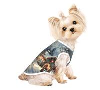 Camiseta sin mangas con estampado de Navidad para perros y gatos, ropa interior y exterior, ropa de moda
