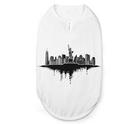 Camiseta sin mangas con estampado de perro de la ciudad de Nueva York, para gatos y cachorros, talla XL