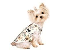 Camiseta sin mangas con estampado de perro francés para mascotas, equipo de moda, uso diario, caminar, jugar, viajar