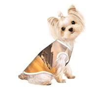 Camiseta sin mangas con estampado de pirámides de Egipto para mascotas, suave, elástica, para uso en interiores y exteriores
