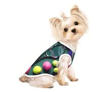 Camiseta sin mangas con estampado de raquetas de tenis y pelotas de tenis divertidas, para perros y gatos, equipo de moda, fiesta, caminar, vacaciones