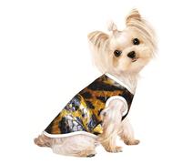 Camiseta sin mangas con estampado de serpiente amarilla para perros y gatos, ropa de moda para mascotas para uso en interiores y exteriores