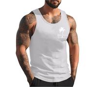 Camiseta sin mangas con estampado gráfico para verano, camiseta funcional para hombre, camiseta de tirantes para hombre, camiseta deportiva de compresión para correr, deportes de fuerza, Gris claro