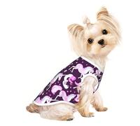 Camiseta sin mangas con estampado rosa de unicornios para perros y gatos, ropa de moda para mascotas para uso en interiores y exteriores